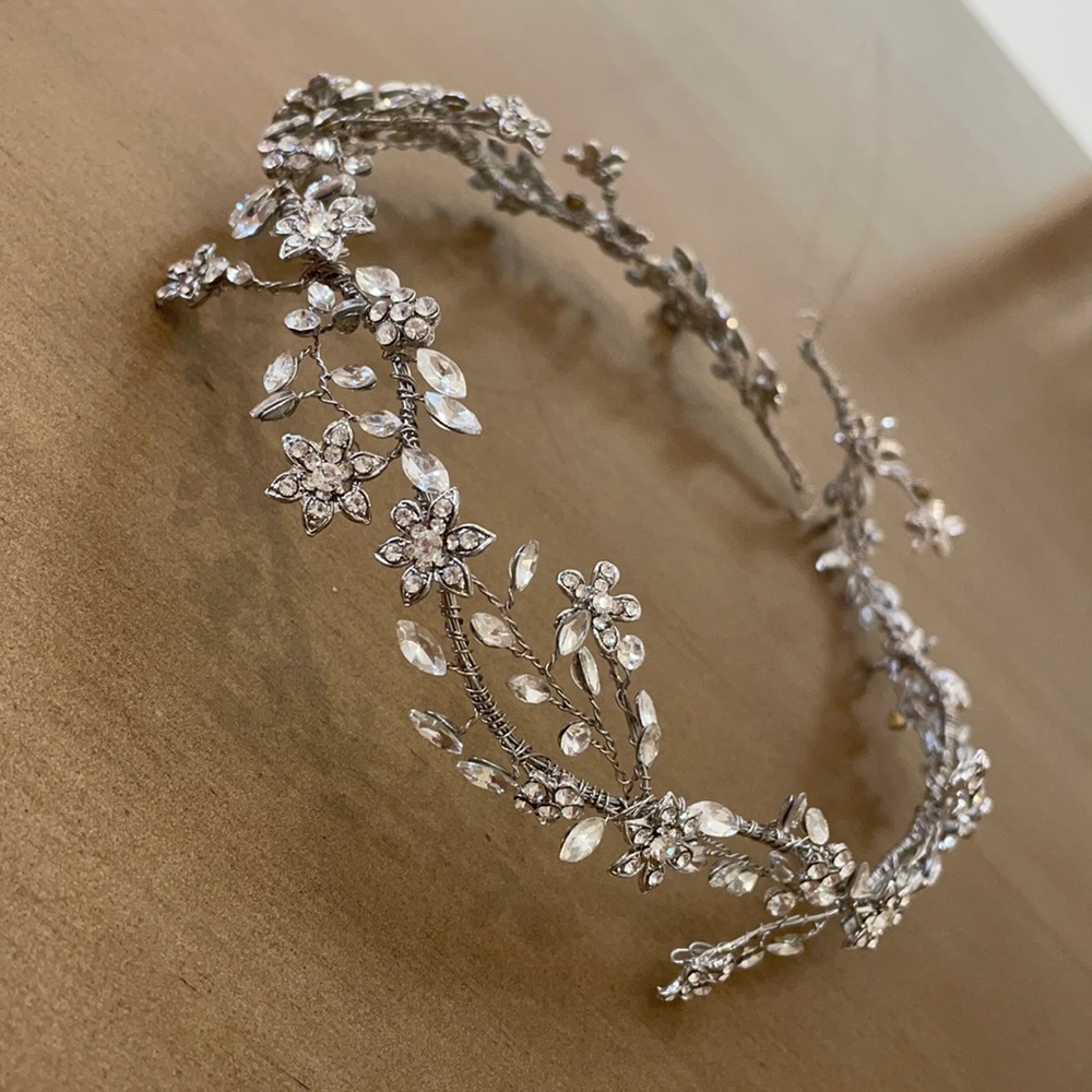 Floral wedding headband